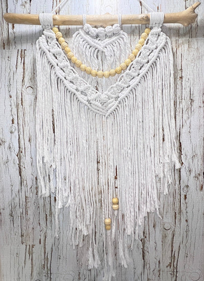 Natural White Wall Hanging Macrame - Naturenspires