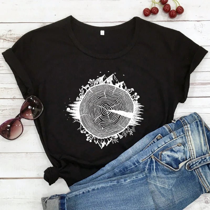 Nature Inspires Tree Ring T-Shirt - Naturenspires