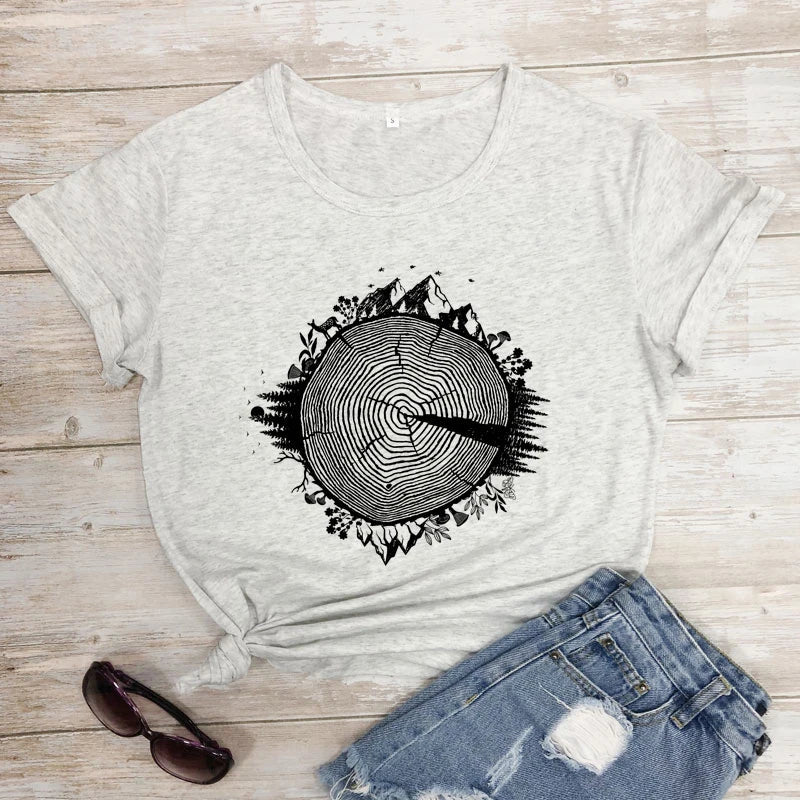 Nature Inspires Tree Ring T-Shirt - Naturenspires