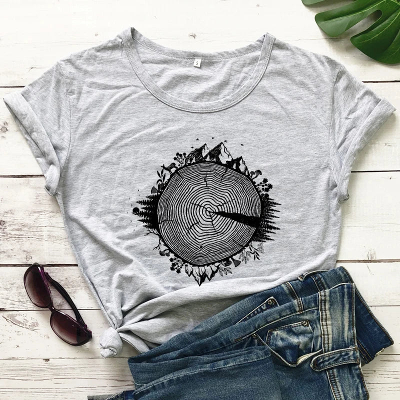 Nature Inspires Tree Ring T-Shirt - Naturenspires