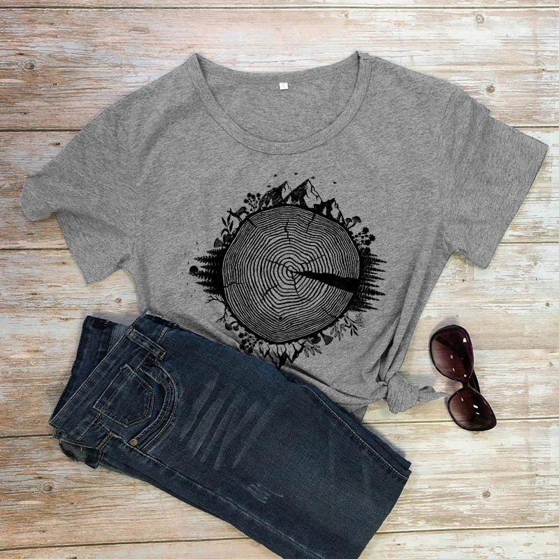 Nature Inspires Tree Ring T-Shirt - Naturenspires