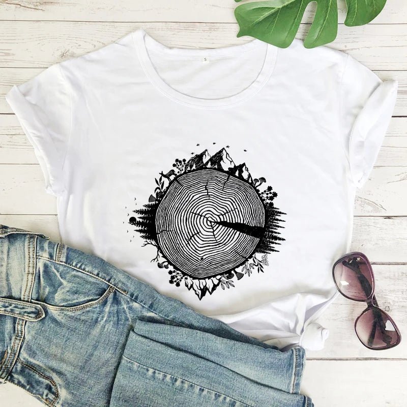 Nature Inspires Tree Ring T-Shirt - Naturenspires