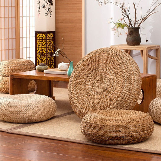 Rattan Round Woven Cushion - Naturenspires