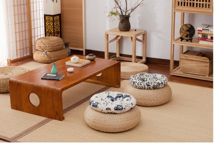 Rattan Round Woven Cushion - Naturenspires