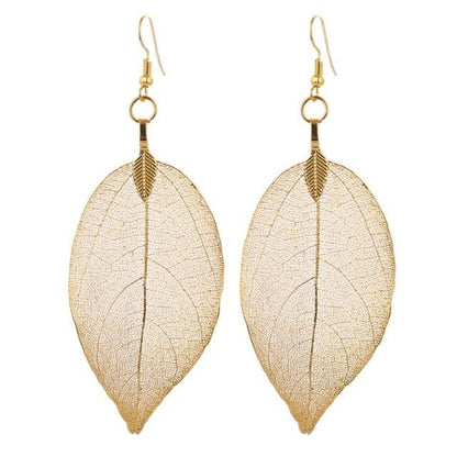 Real Leaf Earrings - Naturenspires