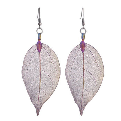 Real Leaf Earrings - Naturenspires