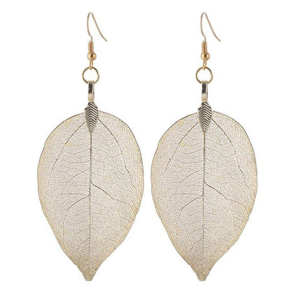 Real Leaf Earrings - Naturenspires