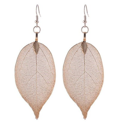 Real Leaf Earrings - Naturenspires