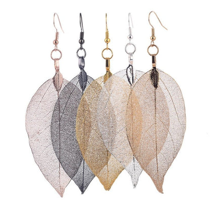 Real Leaf Earrings - Naturenspires