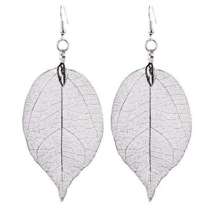 Real Leaf Earrings - Naturenspires