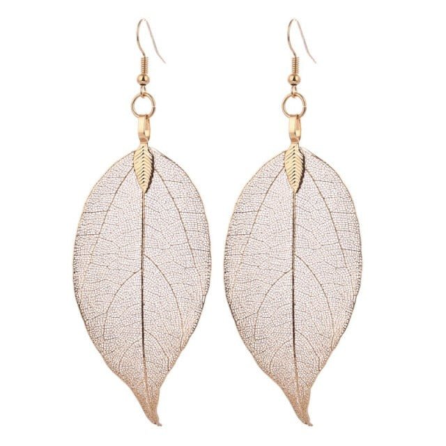 Real Leaf Earrings - Naturenspires