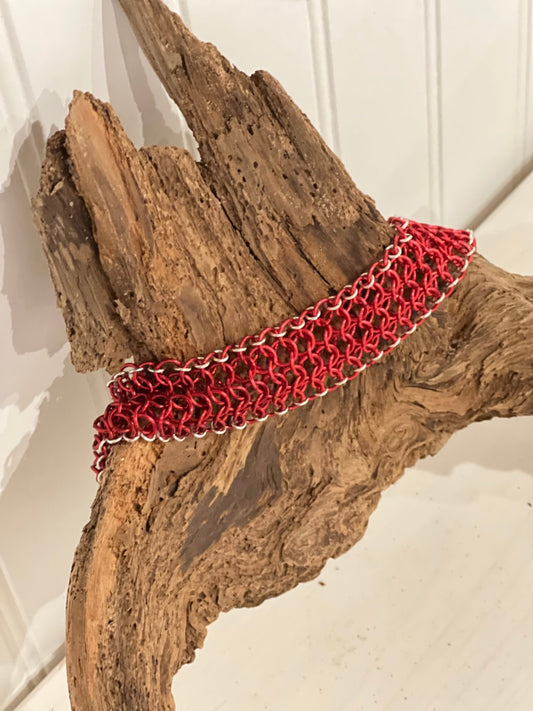 Red Chainmaille Bracelet - Naturenspires