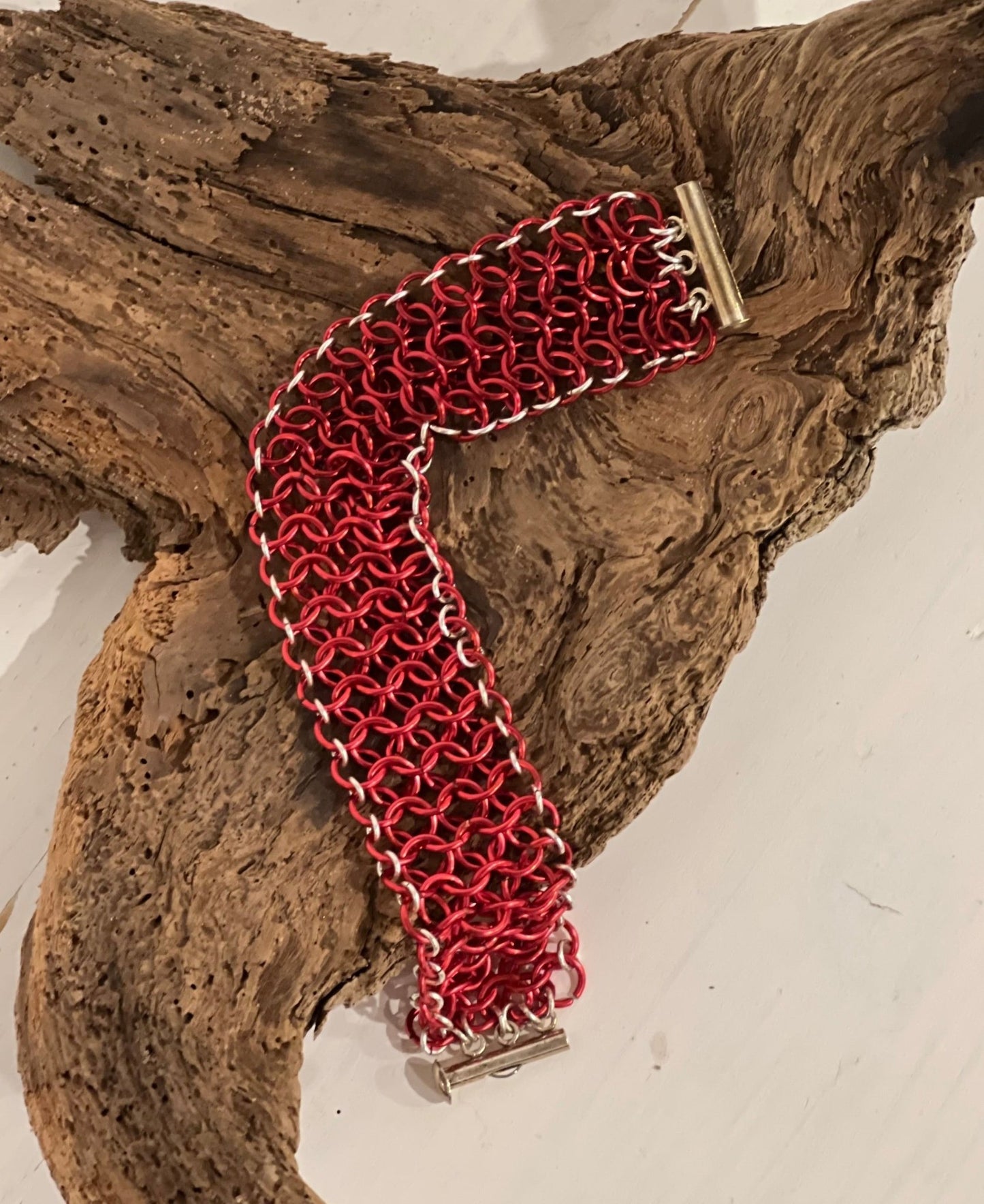 Red Chainmaille Bracelet - Naturenspires