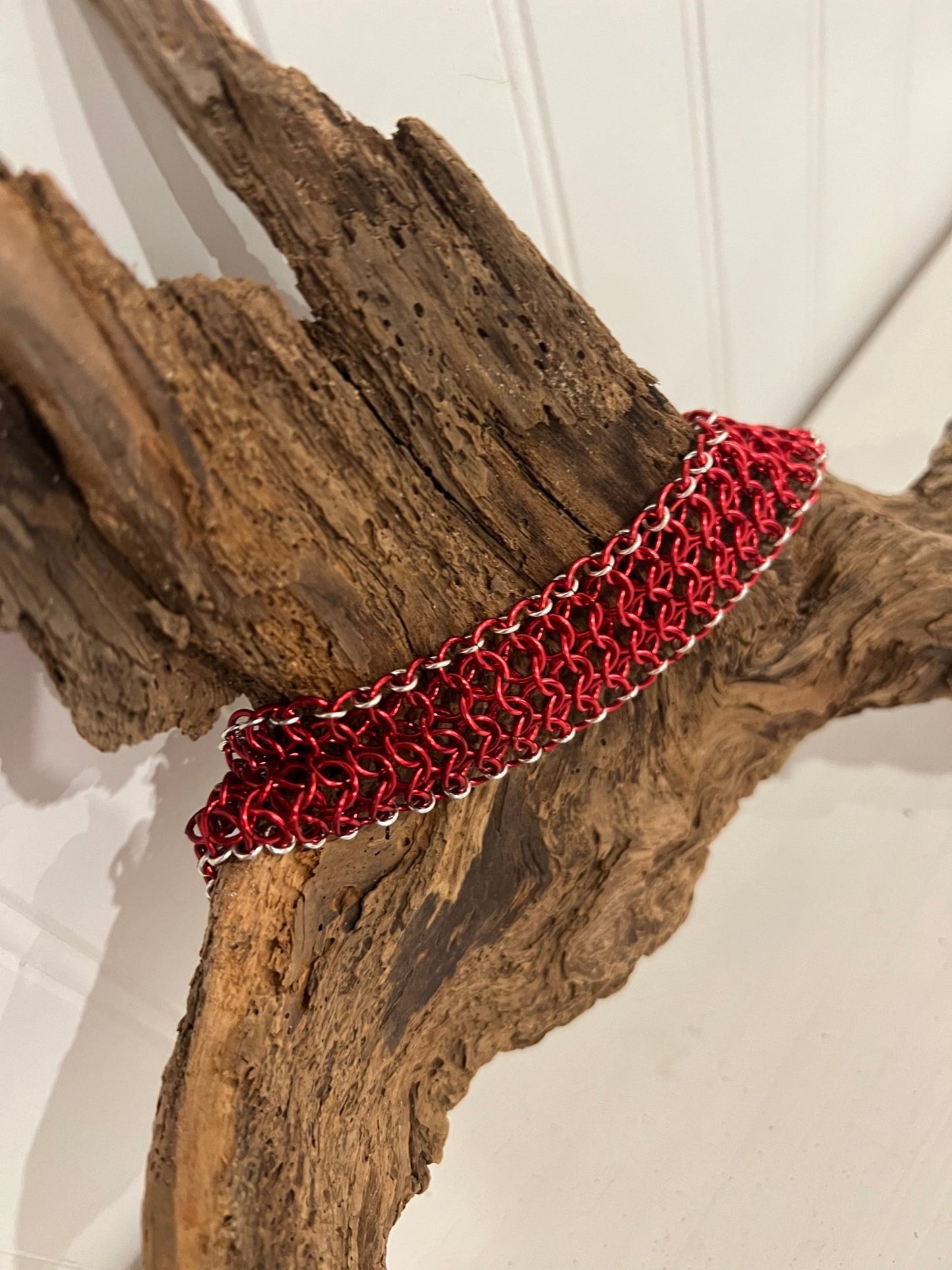 Red Chainmaille Bracelet - Naturenspires