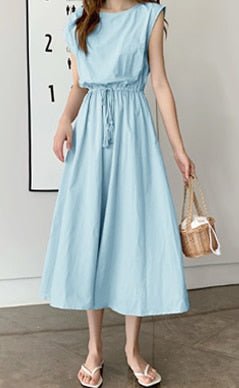 Short Sleeve Cotton Maxi Dress - Naturenspires