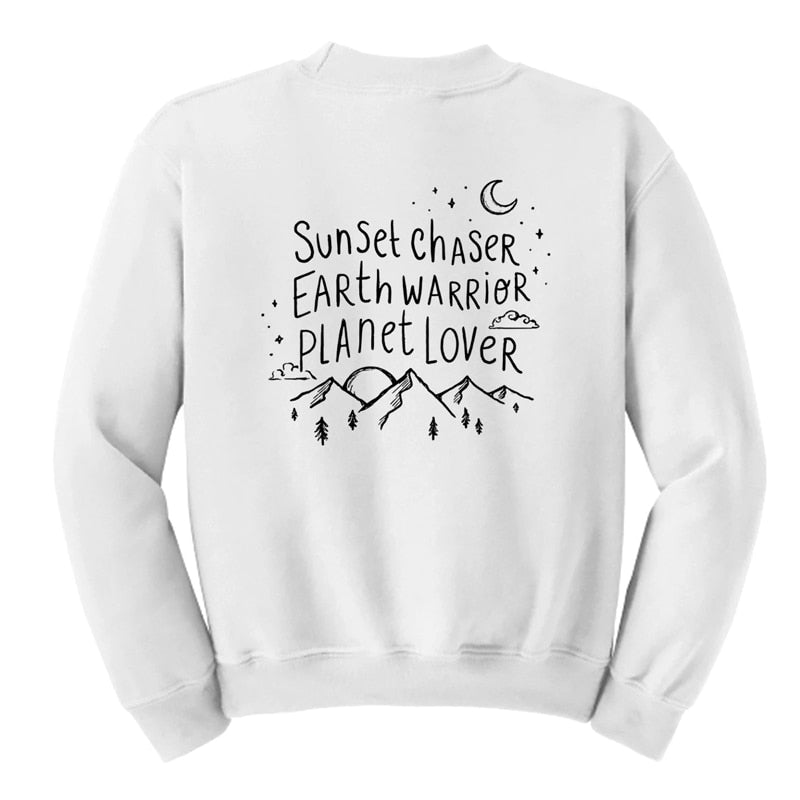 Sunset Chaser Earth Warrior Planet Lover Sweater - Naturenspires