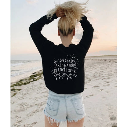 Sunset Chaser Earth Warrior Planet Lover Sweater - Naturenspires