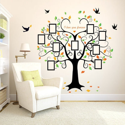 Tree Heart-shaped Photo Frame Wall Decal - Naturenspires