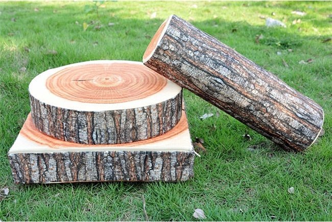 Wood grain plush cushions - Naturenspires