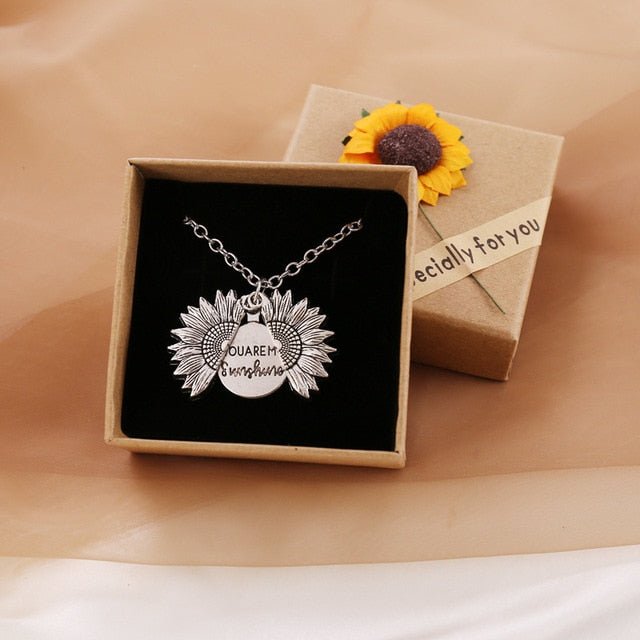 You Are My Sunshine Sunflower Necklaces - Naturenspires