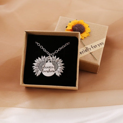 You Are My Sunshine Sunflower Necklaces - Naturenspires